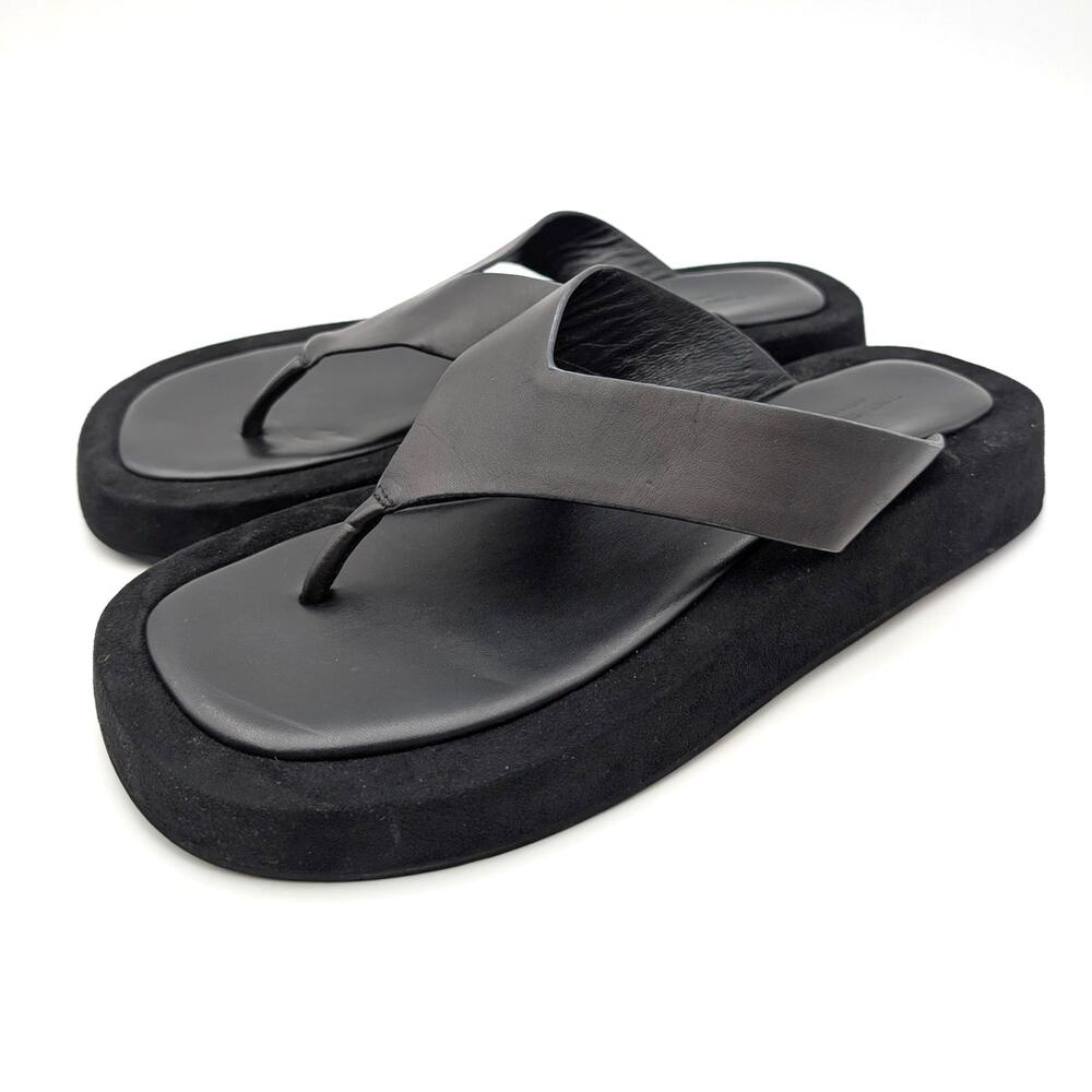 Tony Bianco Ives Flip Flop Sandals Open Toe Women's Black Como Size US10 EU40.5